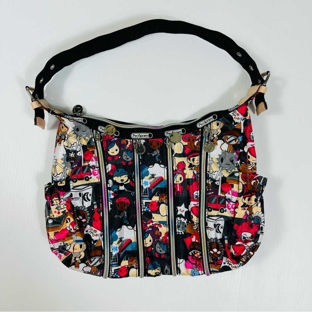 ProSports Purse Bag  Colorful Illustrated (TokiDoki inspired) Zippers Adjustable - Picture 13 of 14